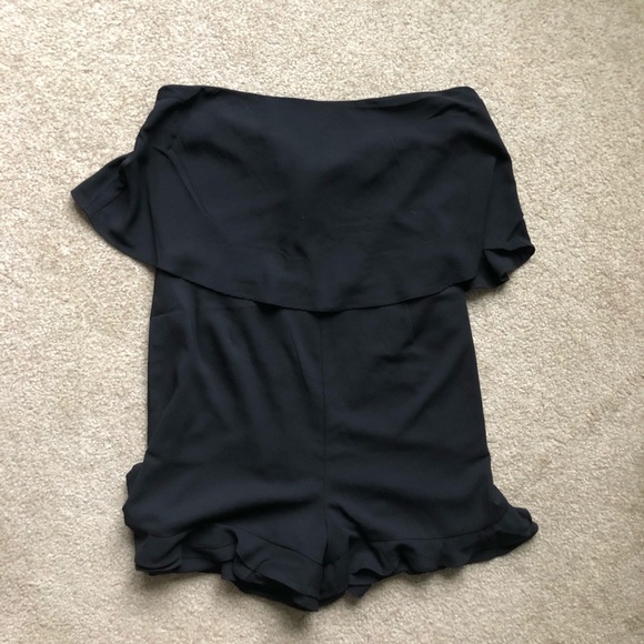 Pants - Brand new black strapless ruffle romper! 💫